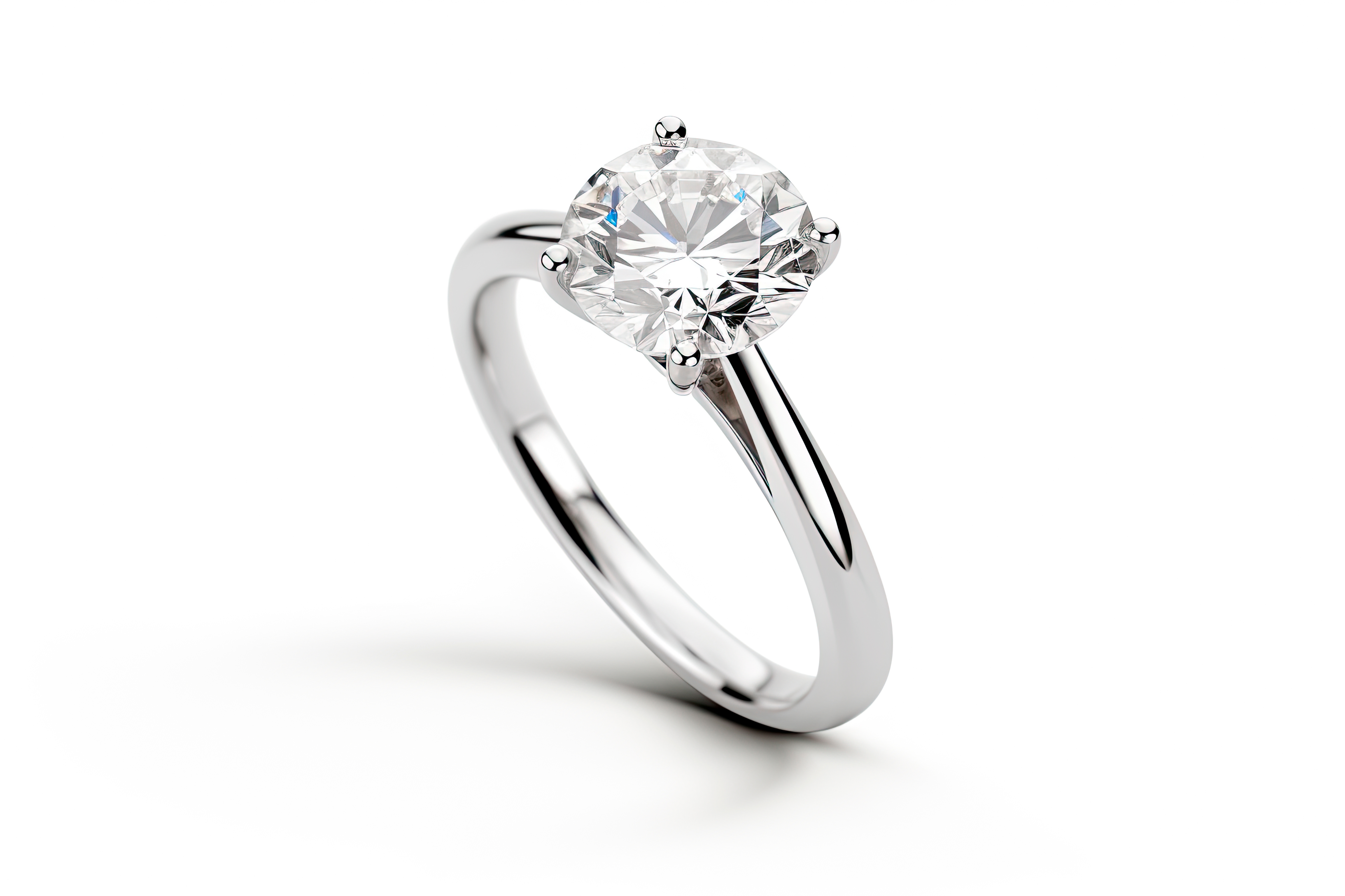 Rouhi Silver Diamond Ring